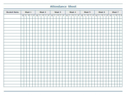 classroom charts printable | Guidelines for Attendance Sheet ...