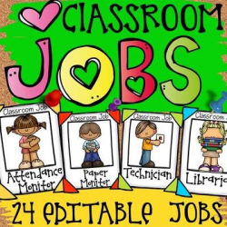 Back to school: classroom jobs: editable | Classroom jobs, School ...
