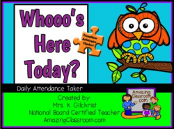 Who's Here Today? Owl Themed Attendance Taker - Promethean File | TpT
