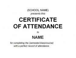 Certificate of Attendance 2 | Free Word Templates ...