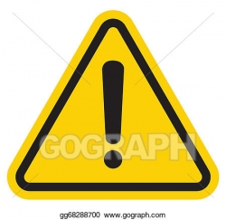 Vector Art - Hazard warning attention sign . Clipart Drawing ...