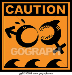 Clip Art Vector - Attention, danger, shark, sign, sex. Stock EPS ...