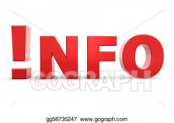 Drawing - Attention - info in red. Clipart Drawing gg56735247 - GoGraph
