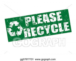 Vector Illustration - Please recycle stamp. EPS Clipart gg57977731 ...