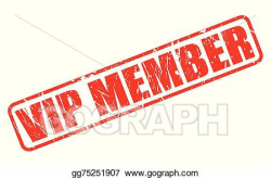 Vector Illustration - Vip member red stamp text. Stock Clip ...