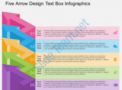 Qn Five Arrow Design Text Box Infographics Flat Powerpoint Design ...