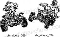 ATV Riders - Extreme Vector Clipart for Professional Use (Vinyl ...