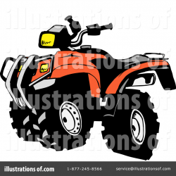 Royalty Free RF Clipart Illustration Of A Black And Orange ATV ...