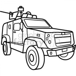 Royalty-Free military armored M ATV vehicle outline 397987 vector ...