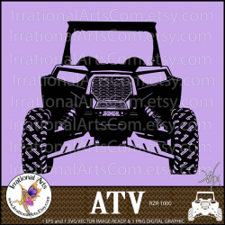 ATV Off-road Vehicle 2 person - 1 Eps & 1 Svg Vinyl Ready Image and ...