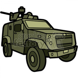 military armored M ATV vehicle clipart. Royalty-free clipart # 397983