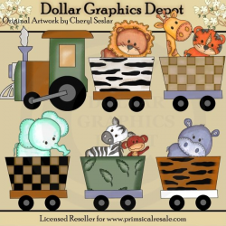 Zoo Train Clip Art Set, by Cheryl Seslar - $1.00 : Great for ...