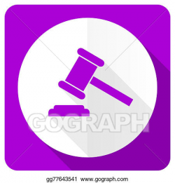 Drawing - Auction pink flat icon court sign verdict symbol. Clipart ...