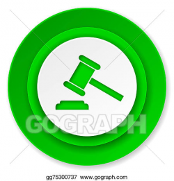Stock Illustration - Auction icon, court sign, verdict symbol ...