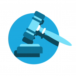 judge or auction hammer icon – Cervello