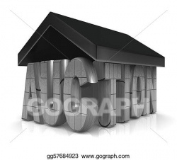 Clipart - Auction property concept. Stock Illustration gg57684923 ...