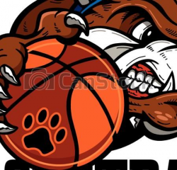 Clip Art Vector of bulldog basketball team design with mascot ...