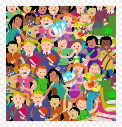 Crowd Clipart Free For Download - Crowded Kids, HD Png ...