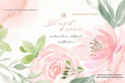 Neutral Watercolor Flowers Clipart, Floral Borders & Frames for ...