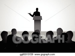 Vector Art - Man on podium. Clipart Drawing gg83313729 - GoGraph