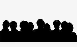 Black Silhouette Crowd Silhouette, Crowd, Black, Silhouette PNG ...