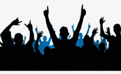 Carnival Crowd Silhouette, Sketch, Carnival, Show Of Hands PNG Image ...