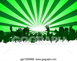 Stock Illustrations - Concert audience represents group of people ...