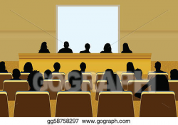 Vector Art - A person doing a presentation at a business conference ...