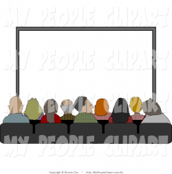 Clip Art of an Audience Sitting in Their Seats at the Movie Theatre ...