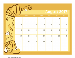 August 2017 Calendar Template | 2017 calendar with holidays