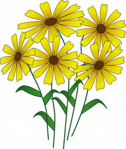 Yellow Flower clipart august flower - Pencil and in color yellow ...