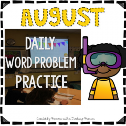 August Word Problem Warm-Ups & Printables 1.OA.1 | TpT