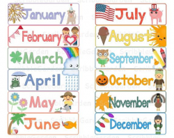 month name clip art | Months Calendar Toppers Banners ClipArt by ...