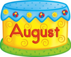 August Birthday Clipart