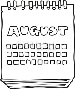 Better Of August Calendar Clipart Black And White | Letters Format