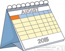 Calendar Clipart- desk-calendar-august-2015 - Classroom Clipart
