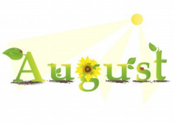 August Clipart Cute – Free Printable Calendar