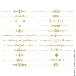 Gold Text Dividers Clipart Wedding Page Decoration Office Clip Art ...