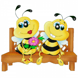 Valentine Love Bees - Honey Bee Free Images | Bees | Pinterest | Bee ...
