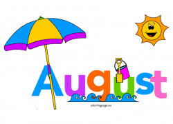 Summer clipart august - Pencil and in color summer clipart august