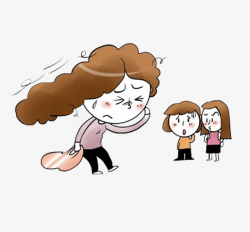 Aunt Walking In The Cold Wind, Cold Wind, Walk, Auntie PNG Image and ...