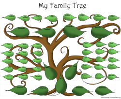 Artistic blank printable family tree template for the big family ...