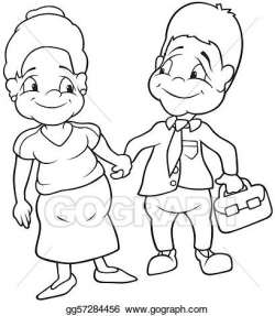 EPS Vector - Aunt and uncle. Stock Clipart Illustration gg57284456 ...