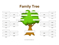 This family tree is designed to include aunts, uncles, and cousins ...