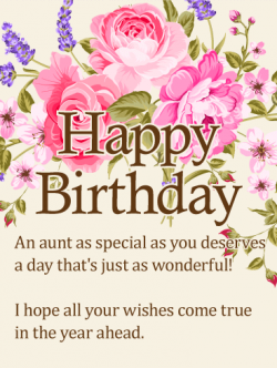 To my Special Aunt - Happy Birthday Wishes Card | Happy Birthday ...
