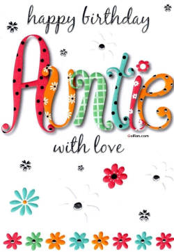 Happy Birthday Auntie With Love | Birthday Cards | Pinterest | Happy ...