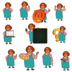 Mary Aunt clipart chef clipartBaking clipartcharacter