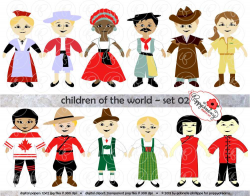 Children of the World Set 02 Digital Clip Art: France