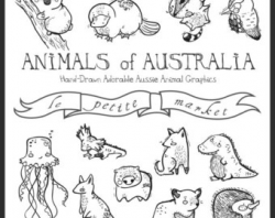 28+ Collection of Australian Animals Clipart Black And White | High ...