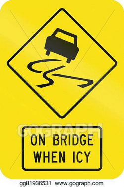 Stock Illustration - Slip danger on bridge when icy in australia ...